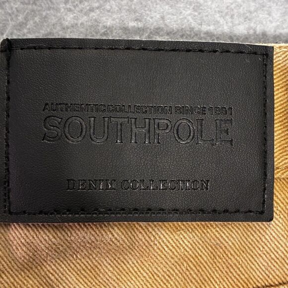 Southpole Jeans Mens 38x32 Brown Denim Pants Straight Fit Carpenter Style - Picture 8 of 8